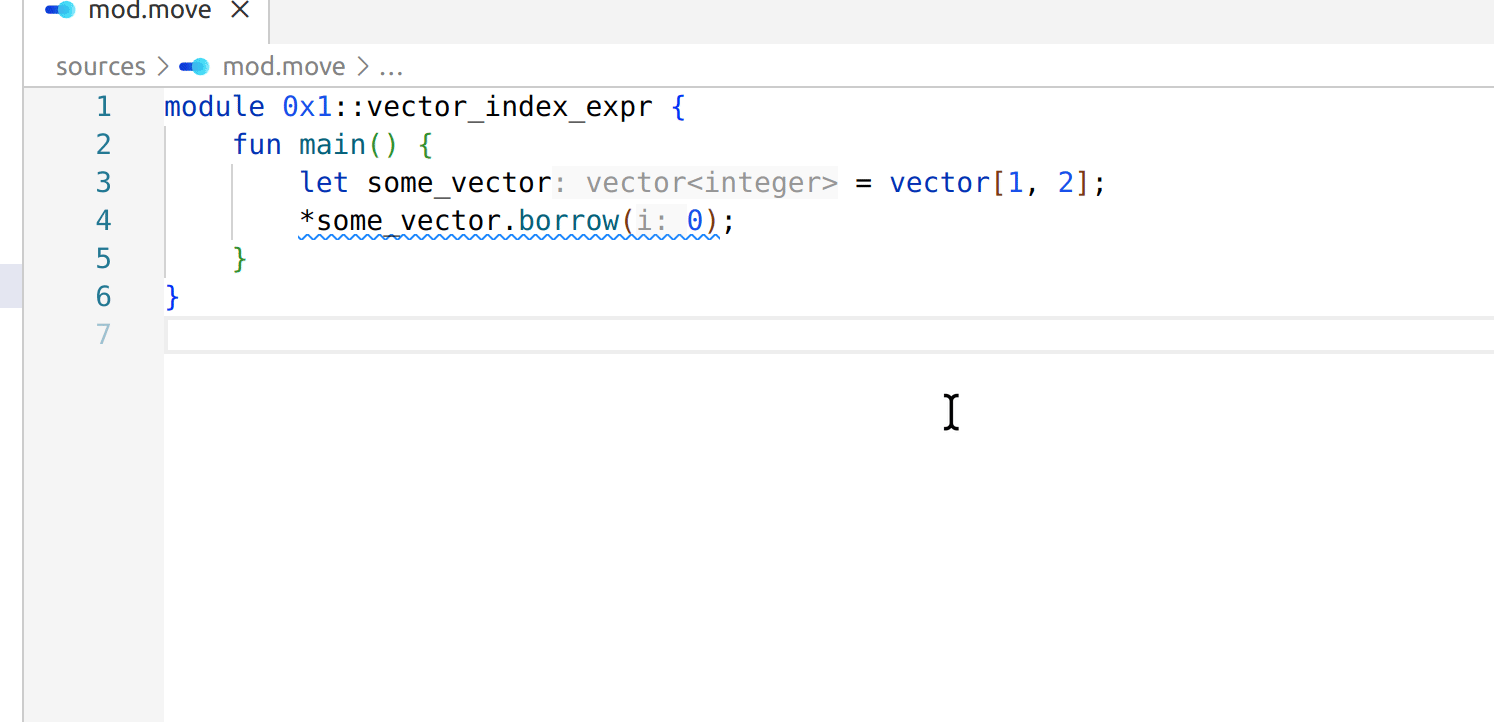 Vector index expression
